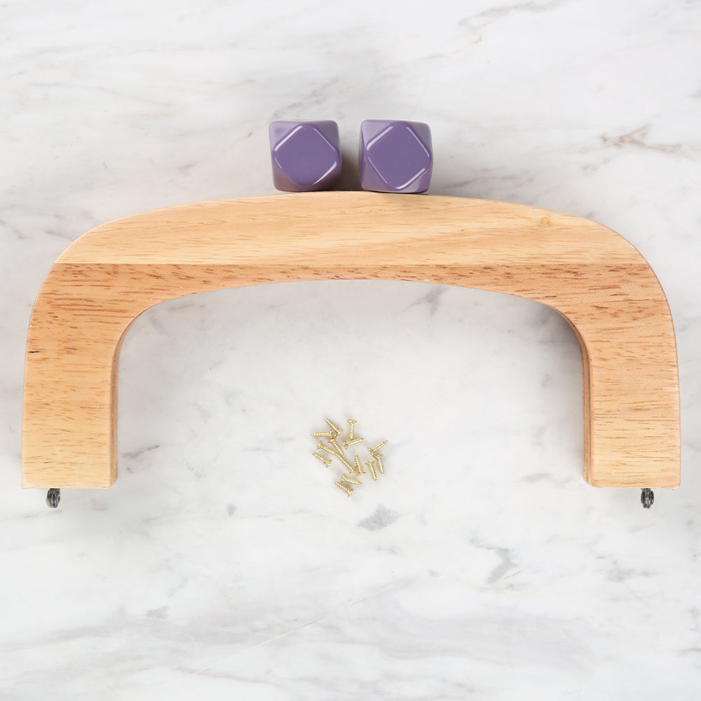 Akçaylar Mor Boncuklu Ahşap Çanta Bursu